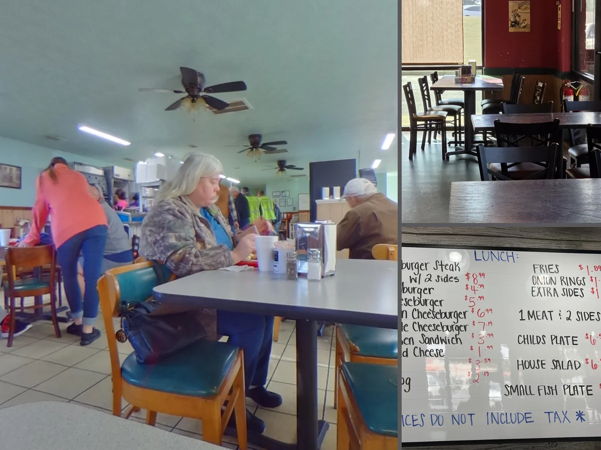 Family-friendly dining room with simple table service.