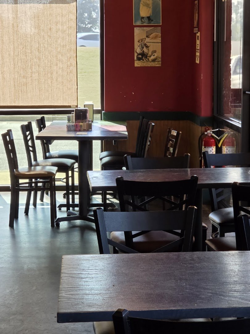 Buffet-style serving area with Southern breakfast favorites.